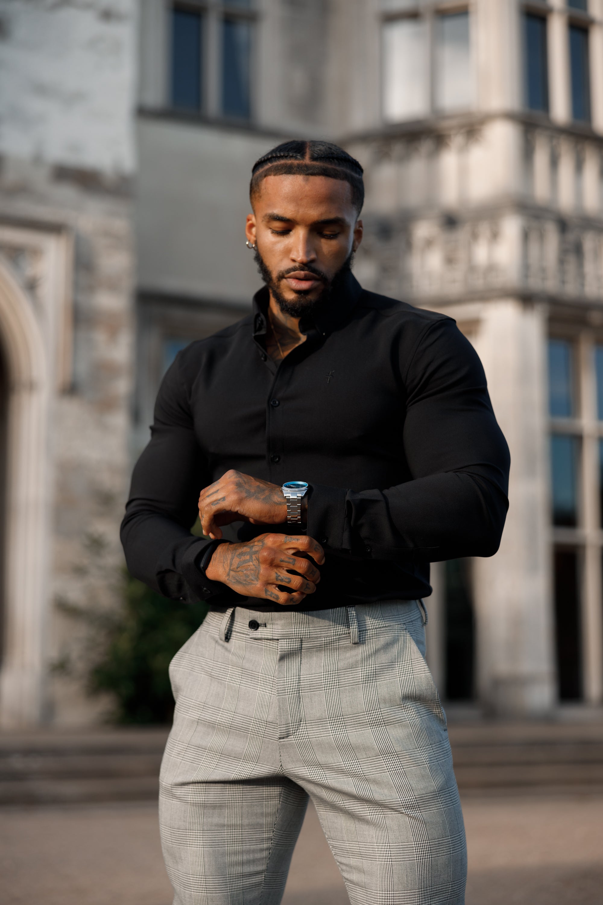 Super Slim Scuba Black Long Sleeve Stretch - FS829