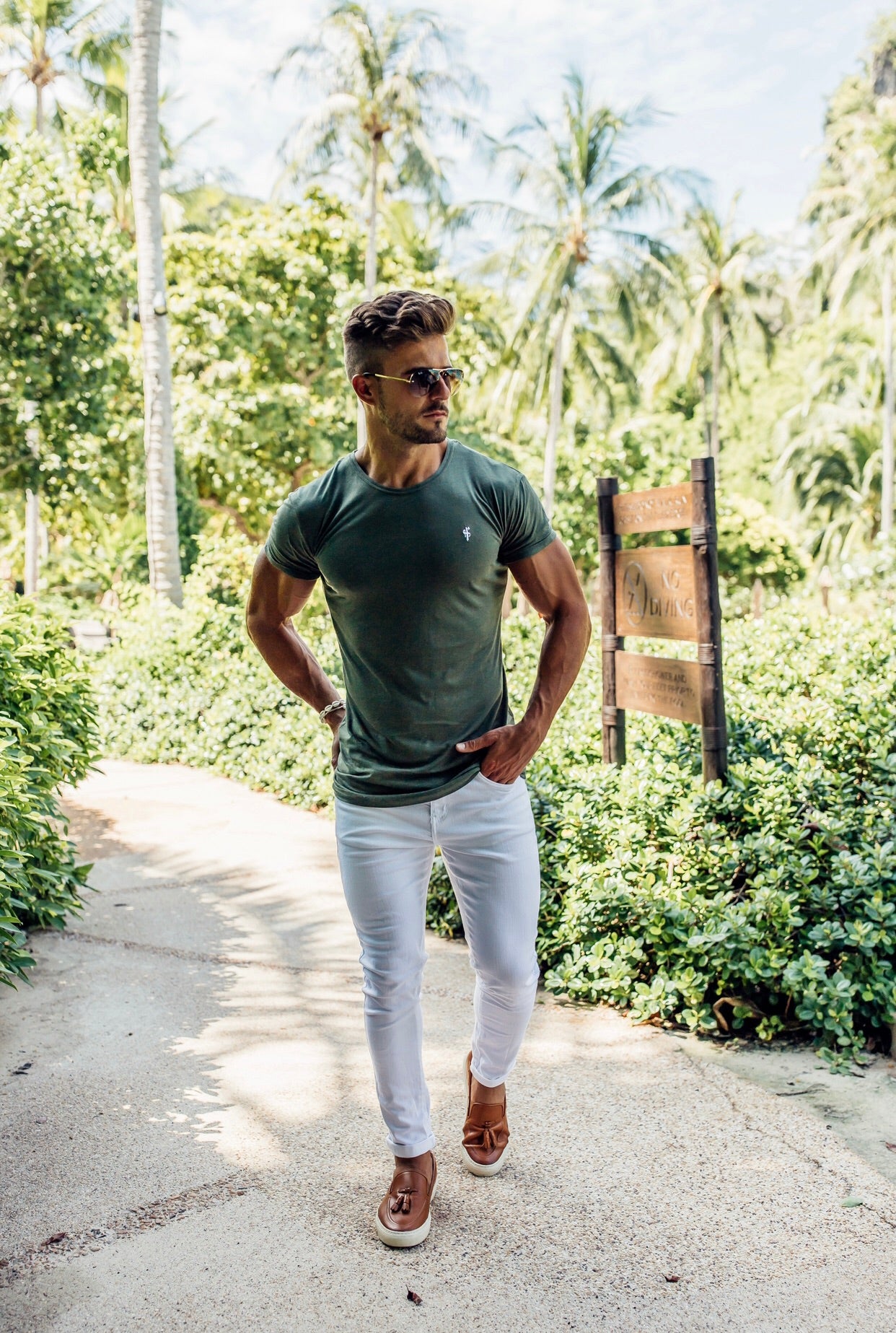 Khaki Bamboo Crew - FSH223