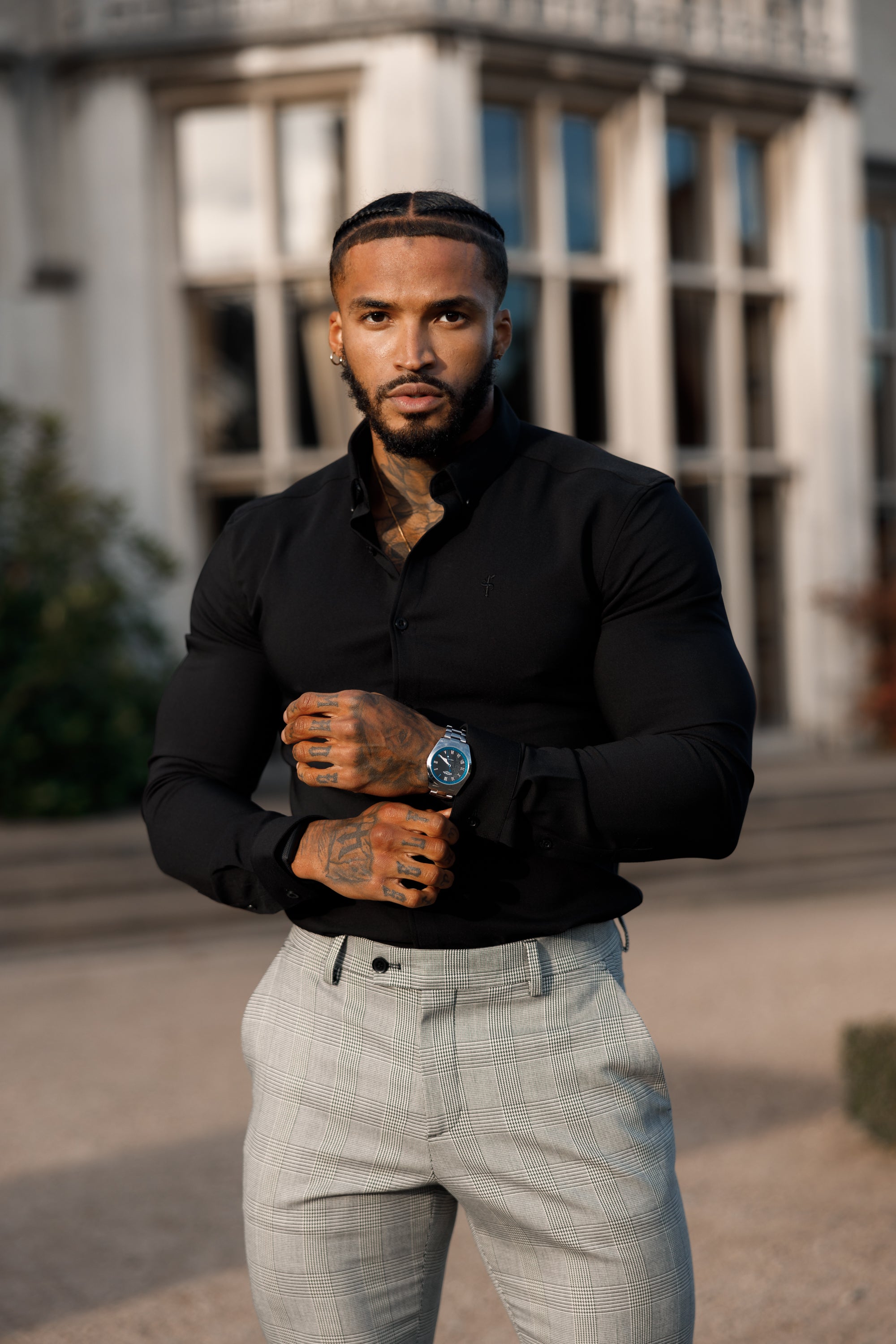 Super Slim Scuba Black Long Sleeve Stretch - FS829