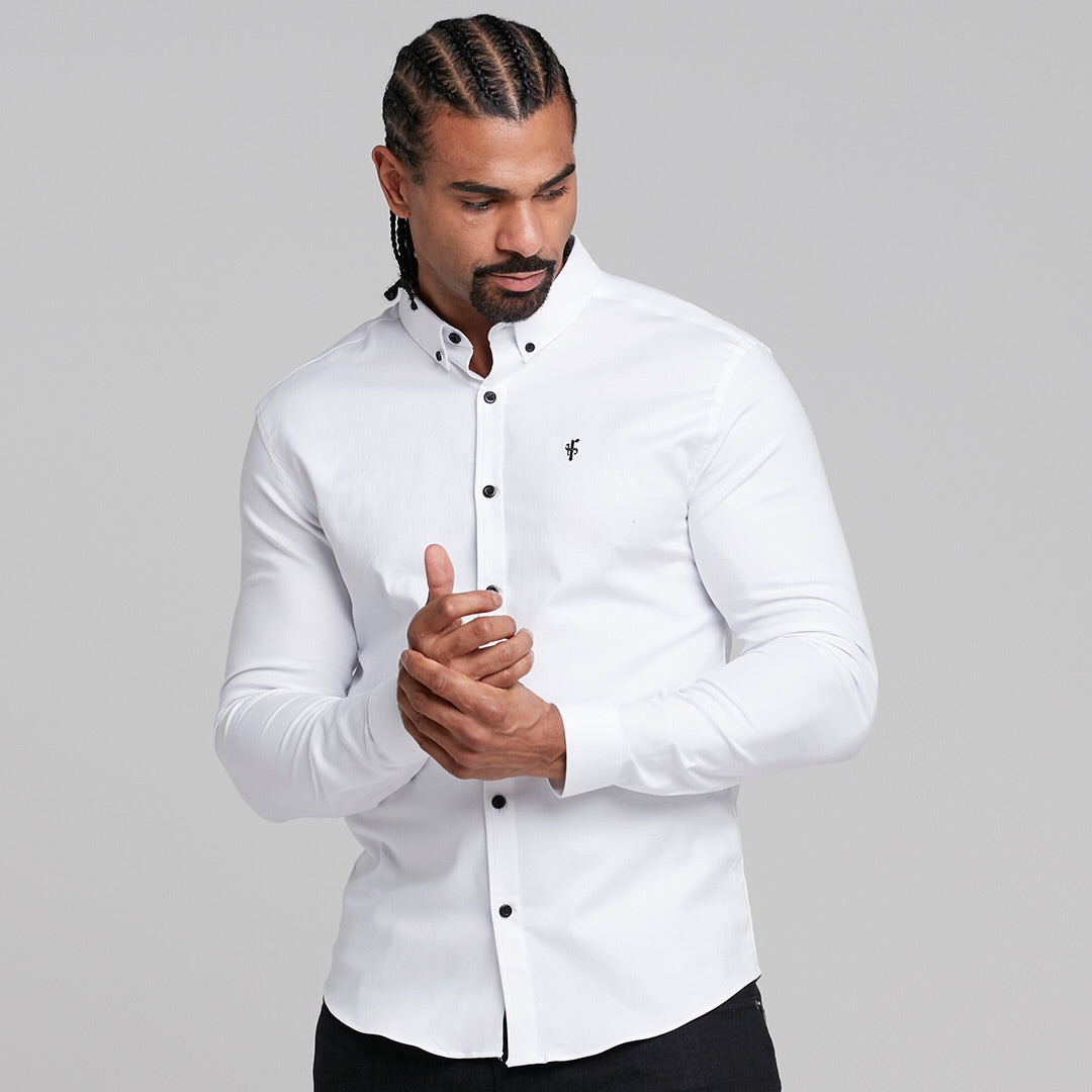 Super Slim Stretch Classic Oxford White - FS300
