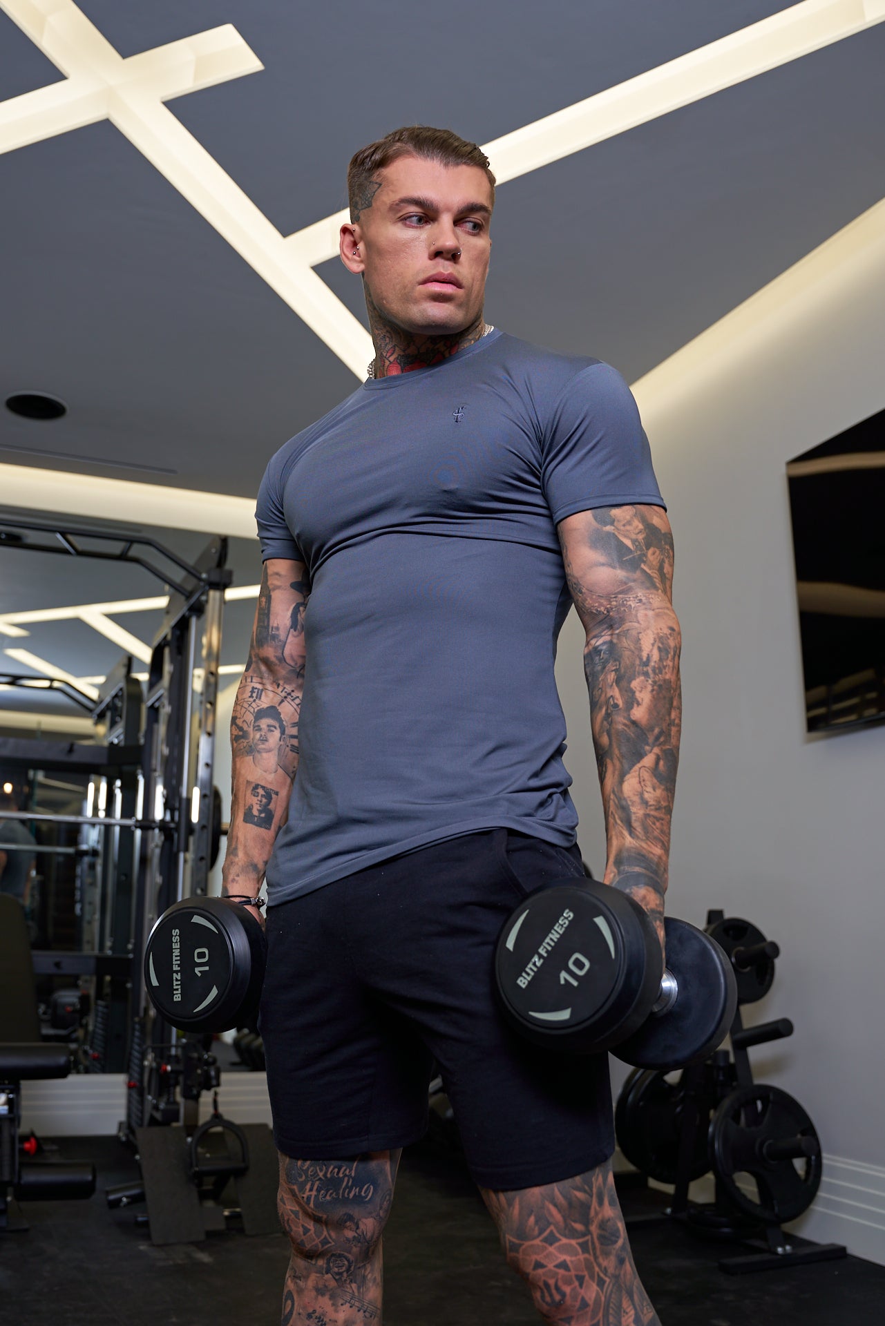 Slate Grey Gym Crew - FSH680