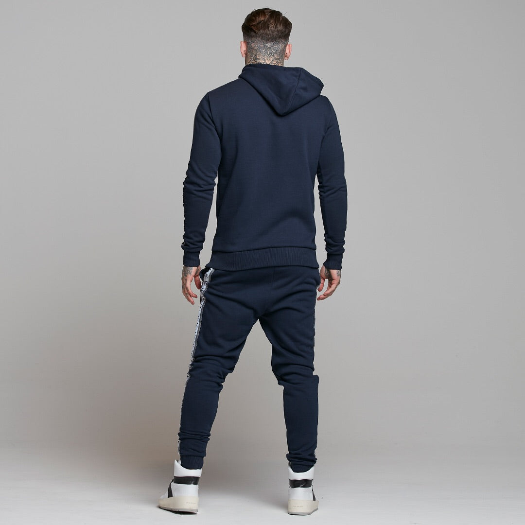 Tapered Navy Hoodie Top - FSM005 (LAST CHANCE)