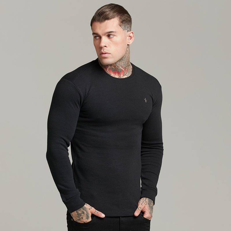 Father Sons Classic Black Super Slim Sweater - FSH409