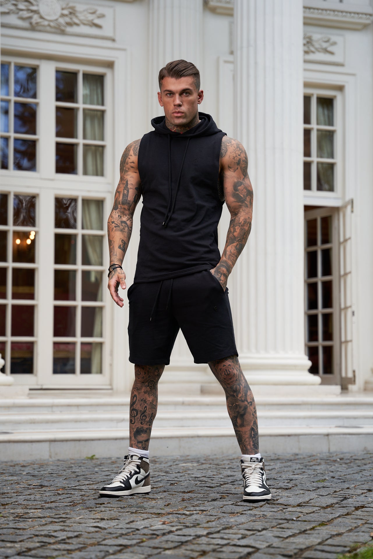 Black Elasticated Shorts - FSJS656