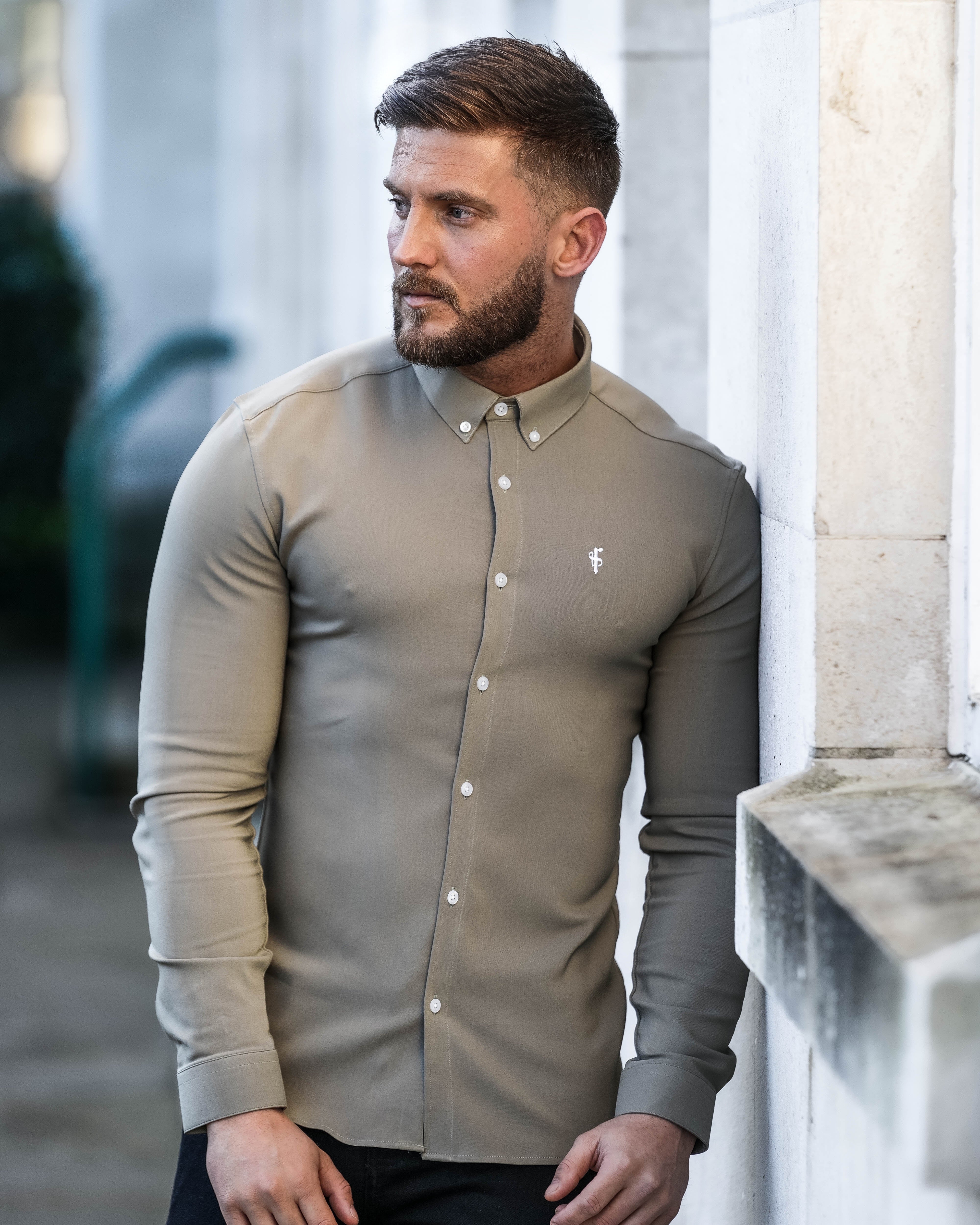 Super Slim Scuba Green Long Sleeve Stretch - FS617