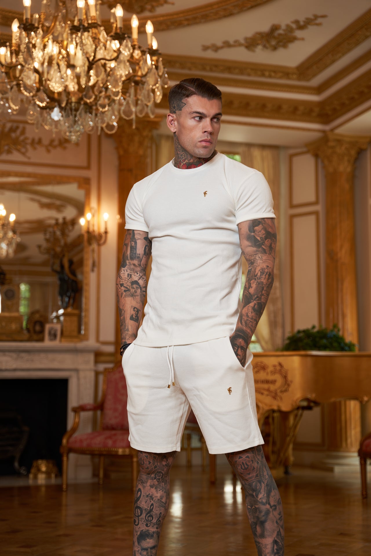 Small Waffle Cream Shorts - FSWS666