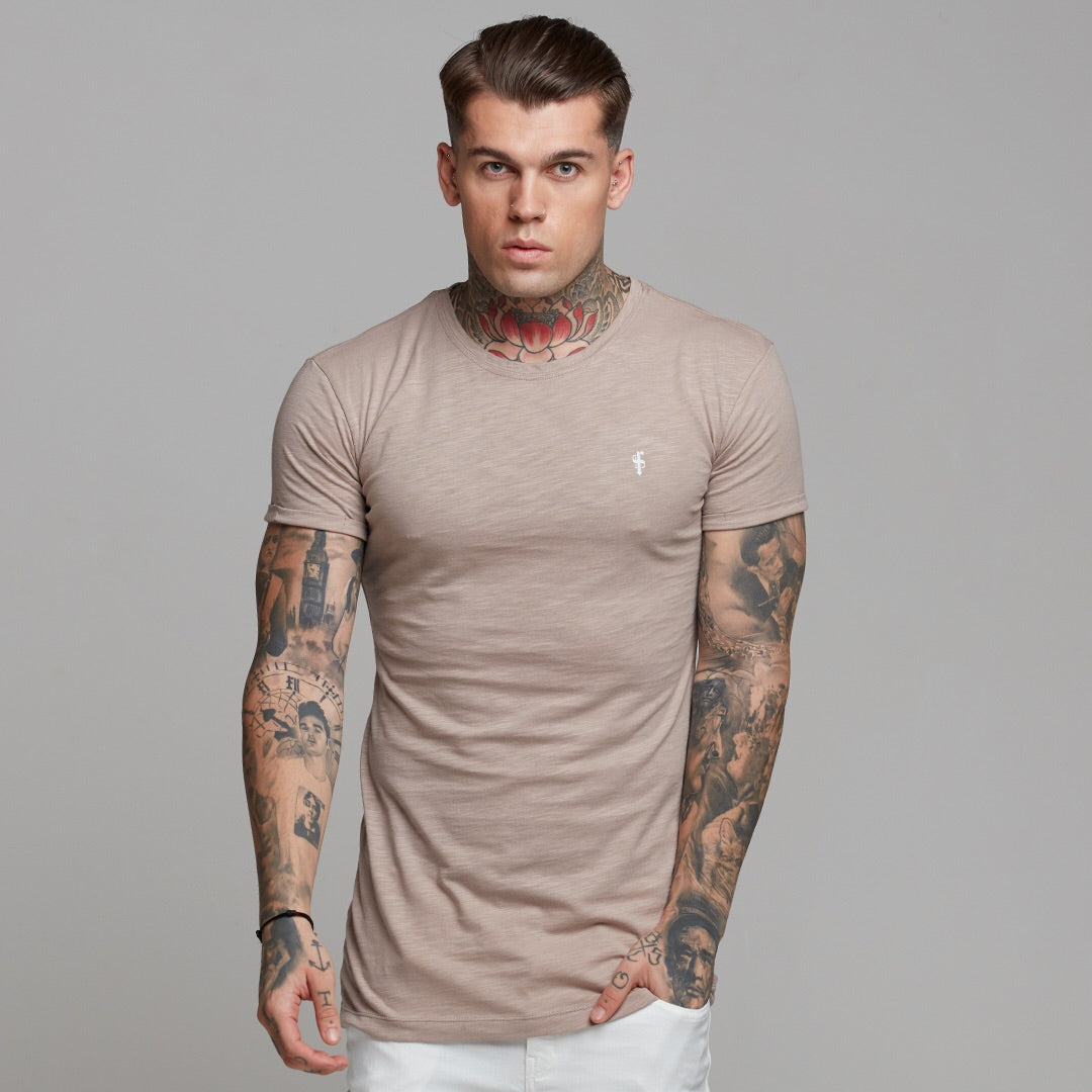 Taupe Slub Crew - FSH261