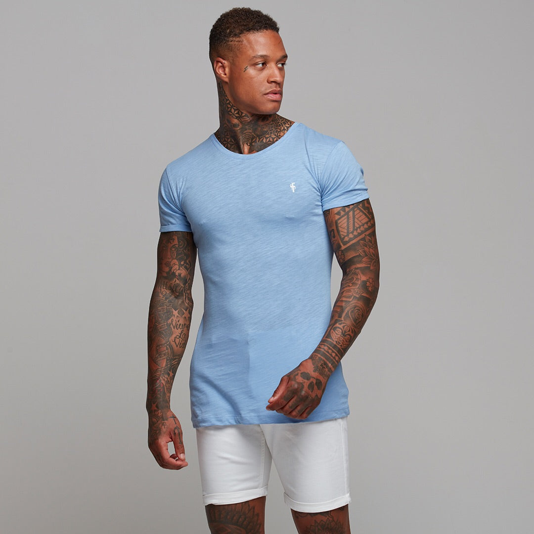 Light Blue Slub Crew - FSH051