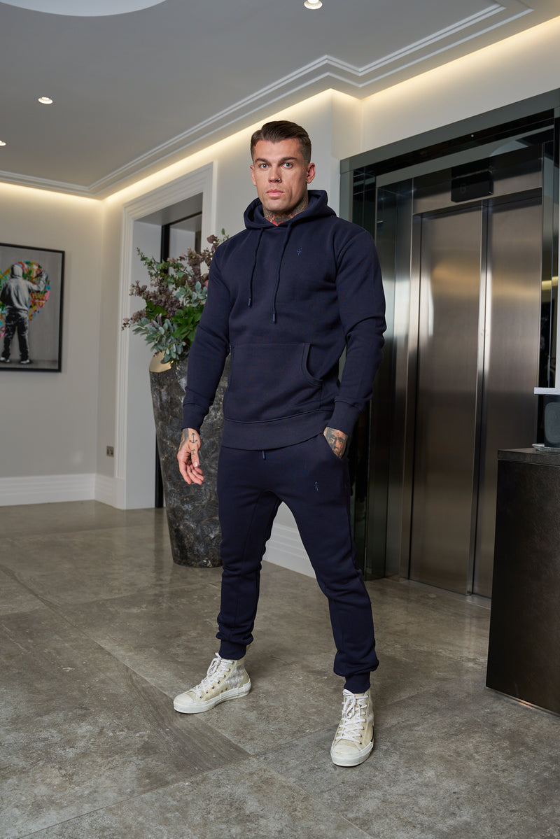 Father Sons Navy Raglan Tracksuit Sweat Pants with FS Embroidery - FSH700