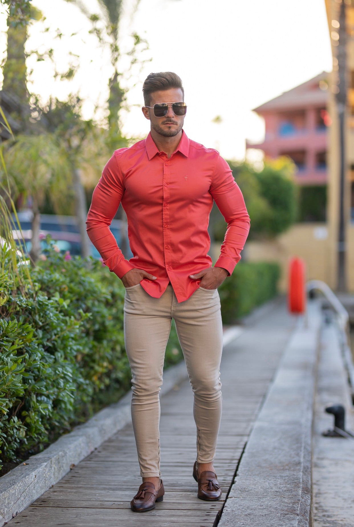Super Slim Luxe Ultra Stretch Classic Coral Long Sleeve -  FS670