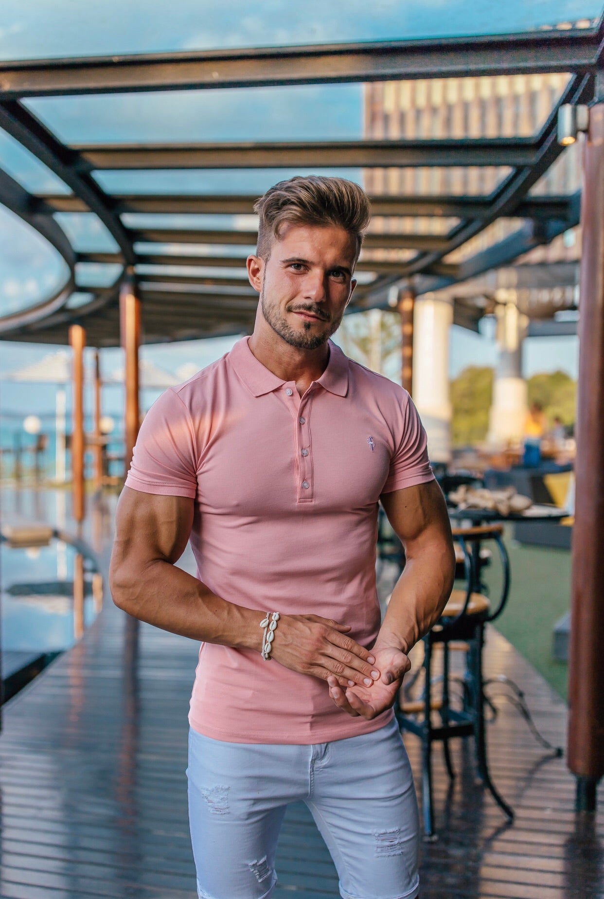 Classic Rose Pink Polo Shirt - FSH246