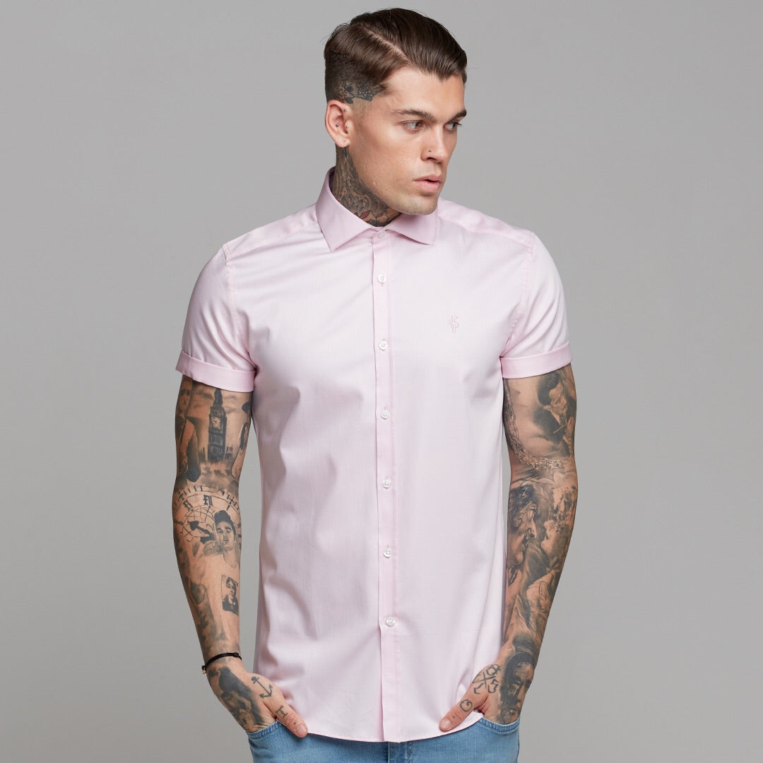 Classic Pink Luxe Egyptian Cotton Short Sleeve - FS444 (LAST CHANCE)