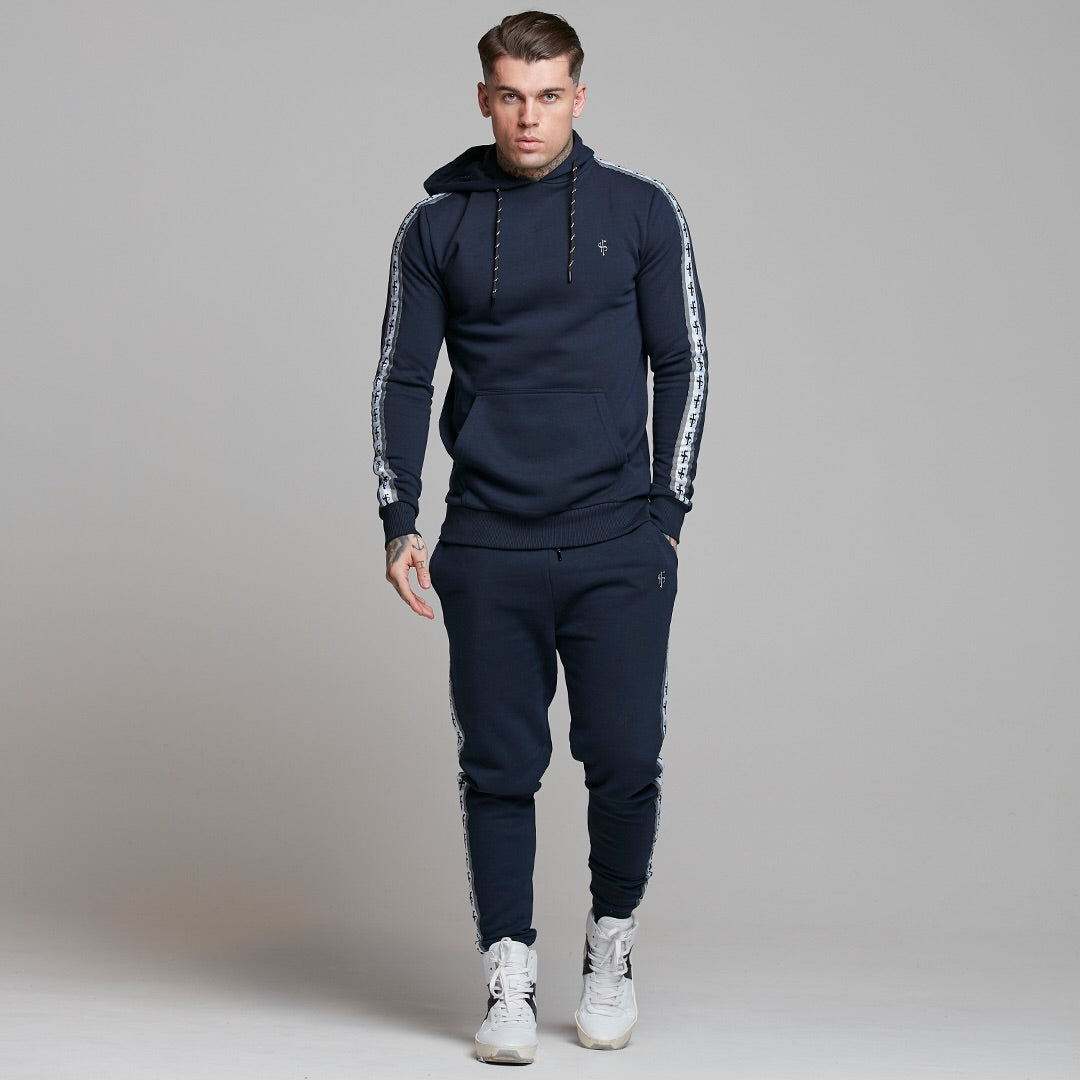 Tapered Navy Hoodie Top - FSM005 (LAST CHANCE)