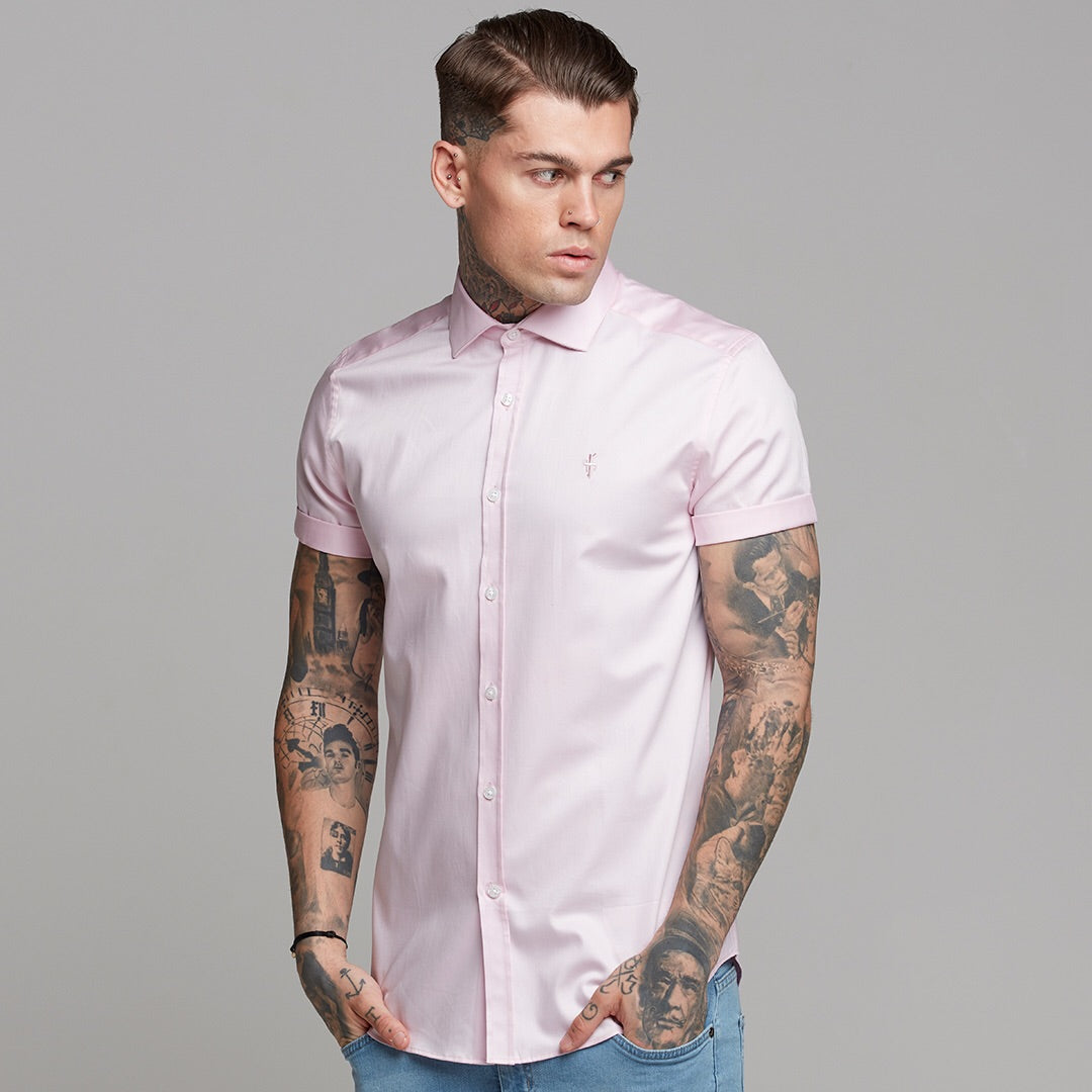 Classic Pink Luxe Egyptian Cotton Short Sleeve - FS444 (LAST CHANCE)