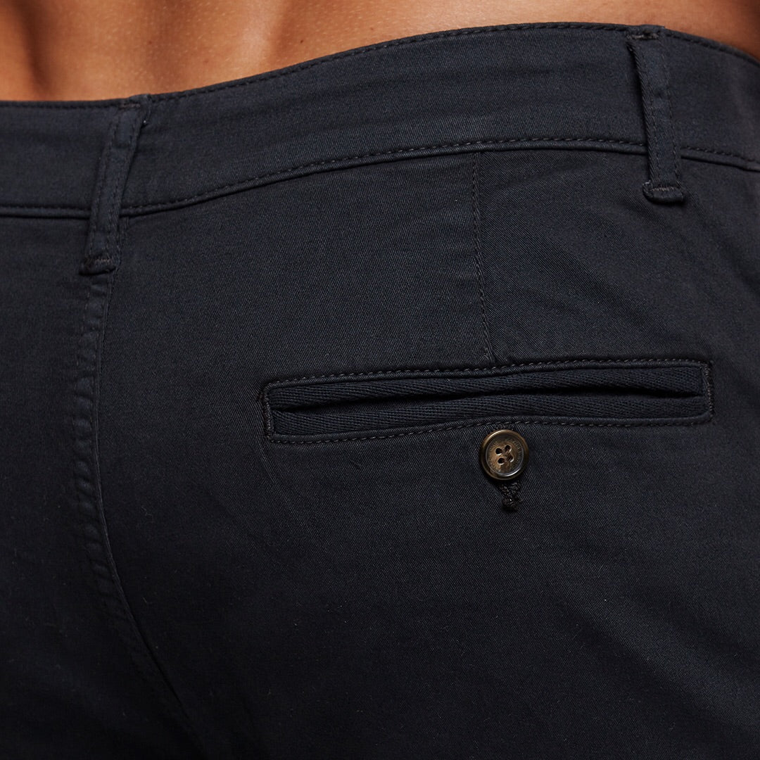 Slim Fit Black Chino Shorts - FSH266