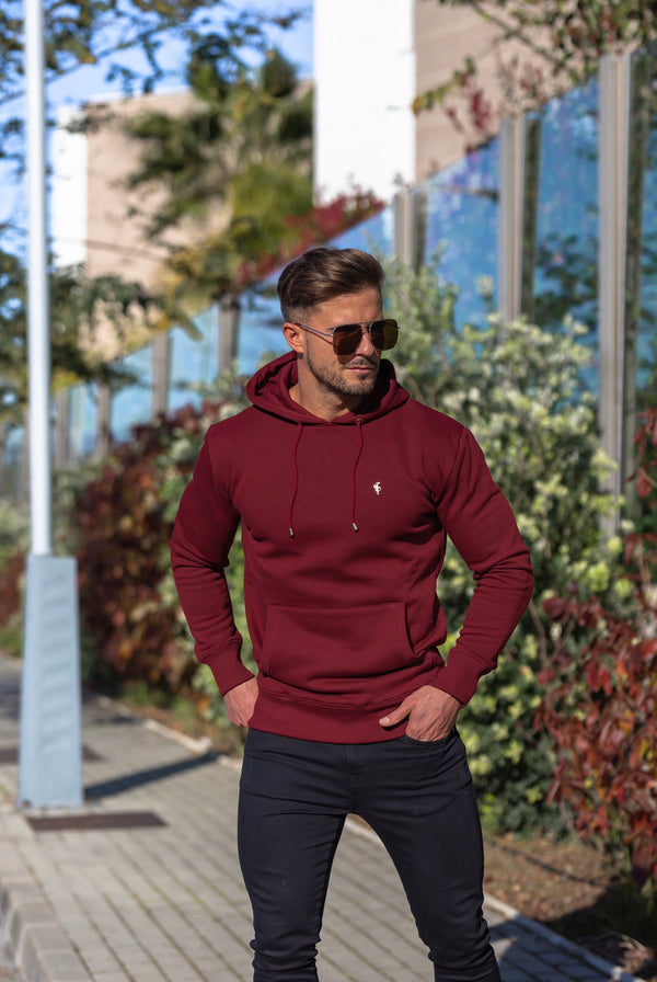 Father Sons Burgundy & Gold Overhead Hoodie Sweater - FSH546