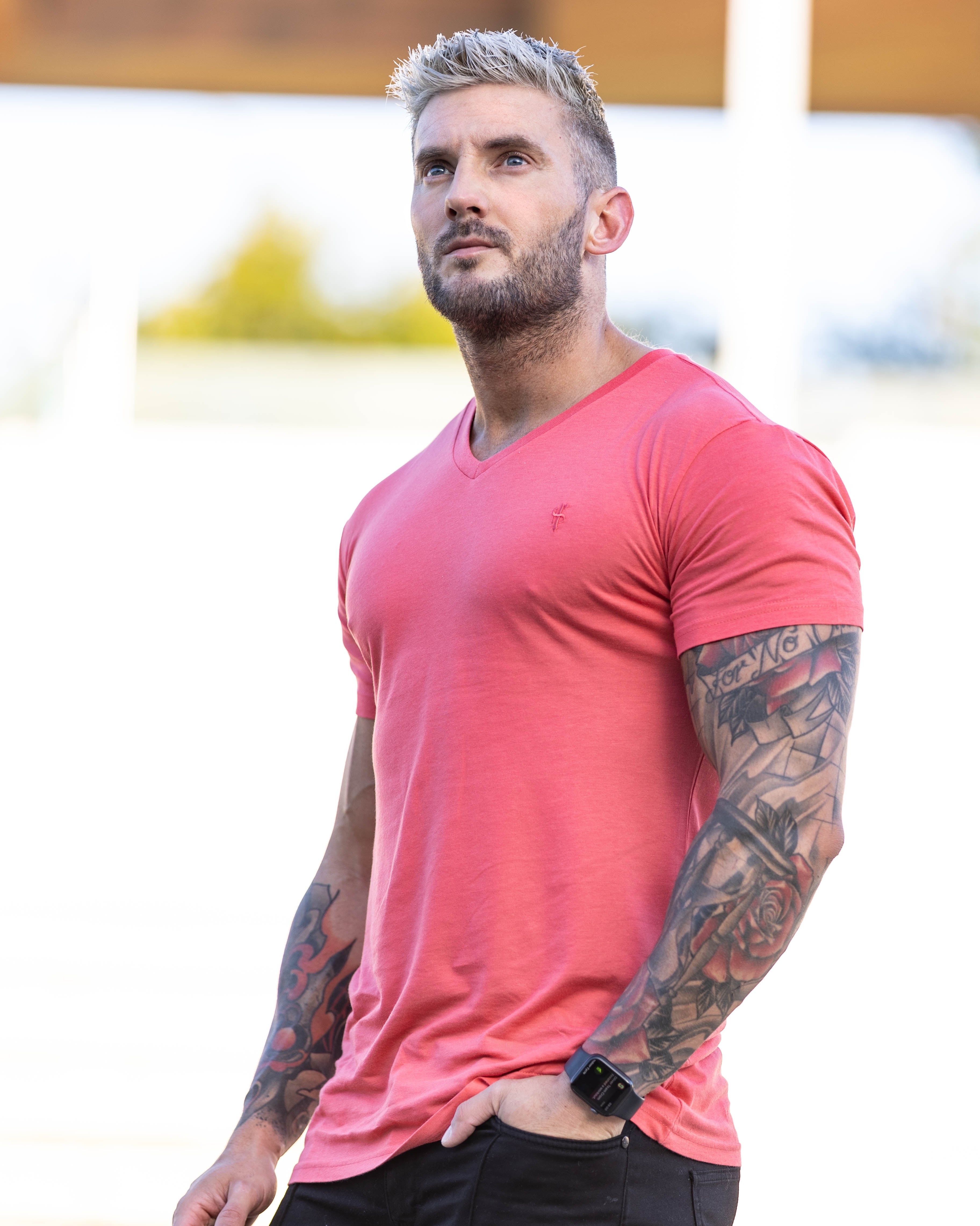 Classic Coral V Neck - FSH763