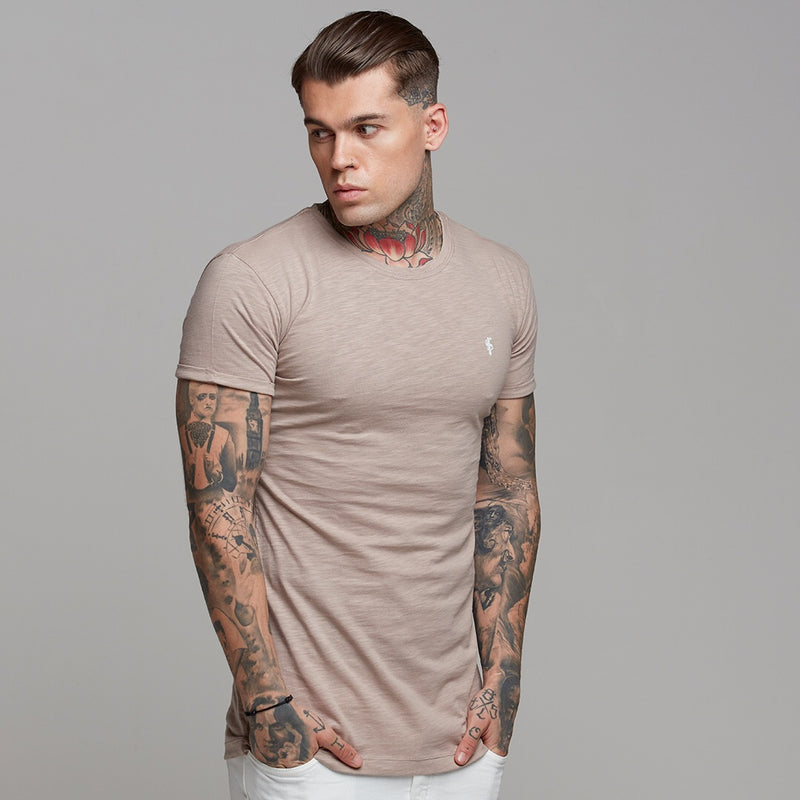 Father Sons Taupe Slub Crew - FSH261