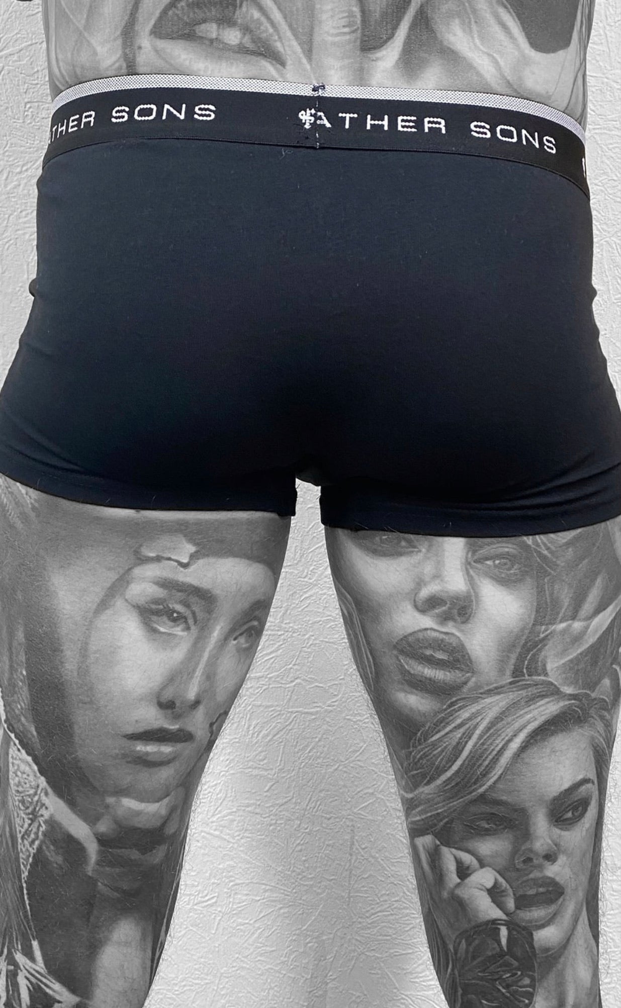 2 Pack Black Boxer Shorts (Shorter Length)  - FSP001