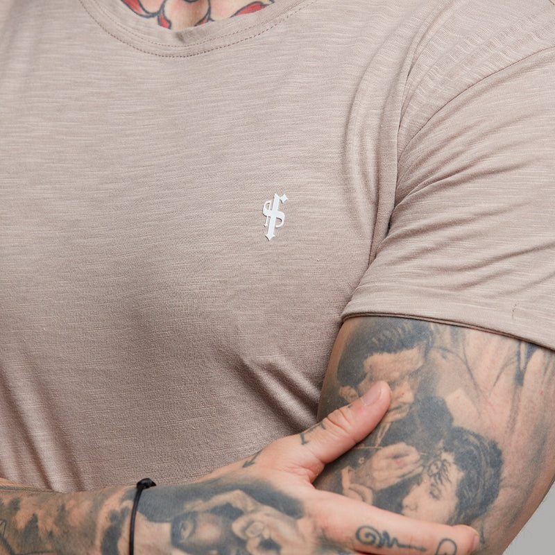 Father Sons Taupe Slub Crew - FSH261