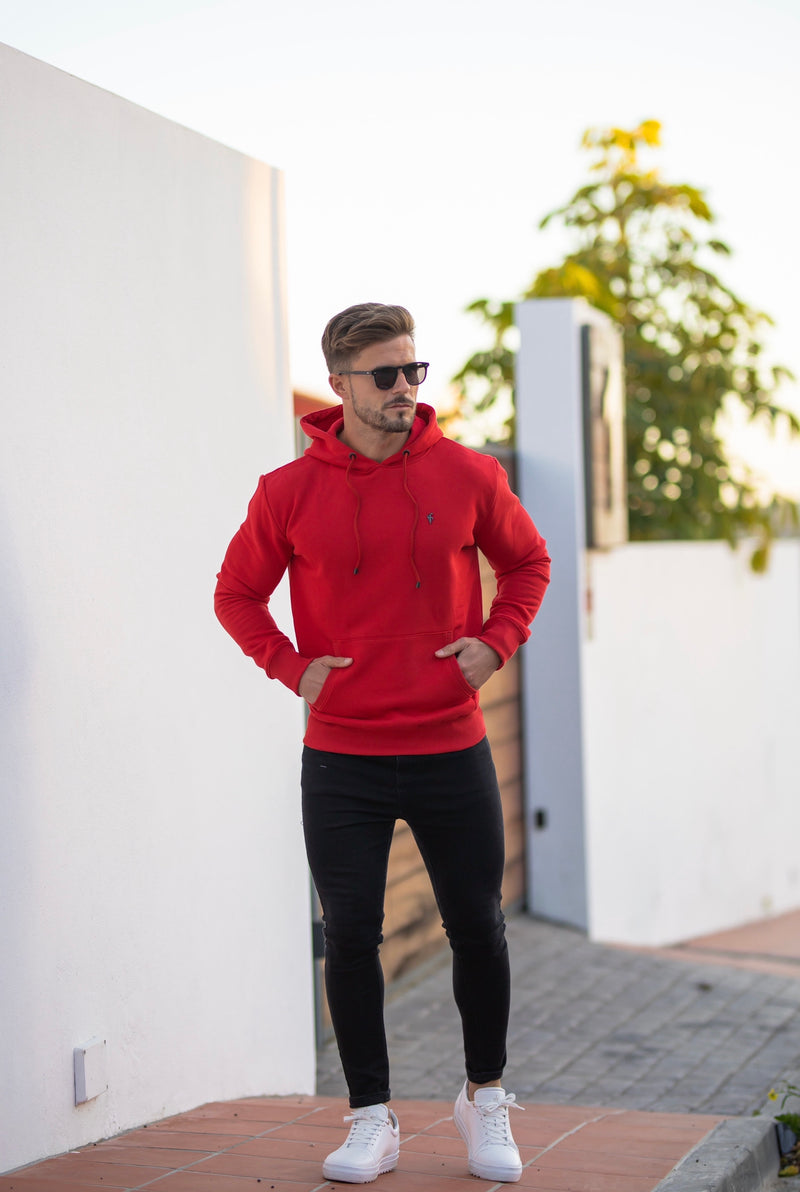 Father Sons Red & Black Overhead Hoodie Sweater - FSH549