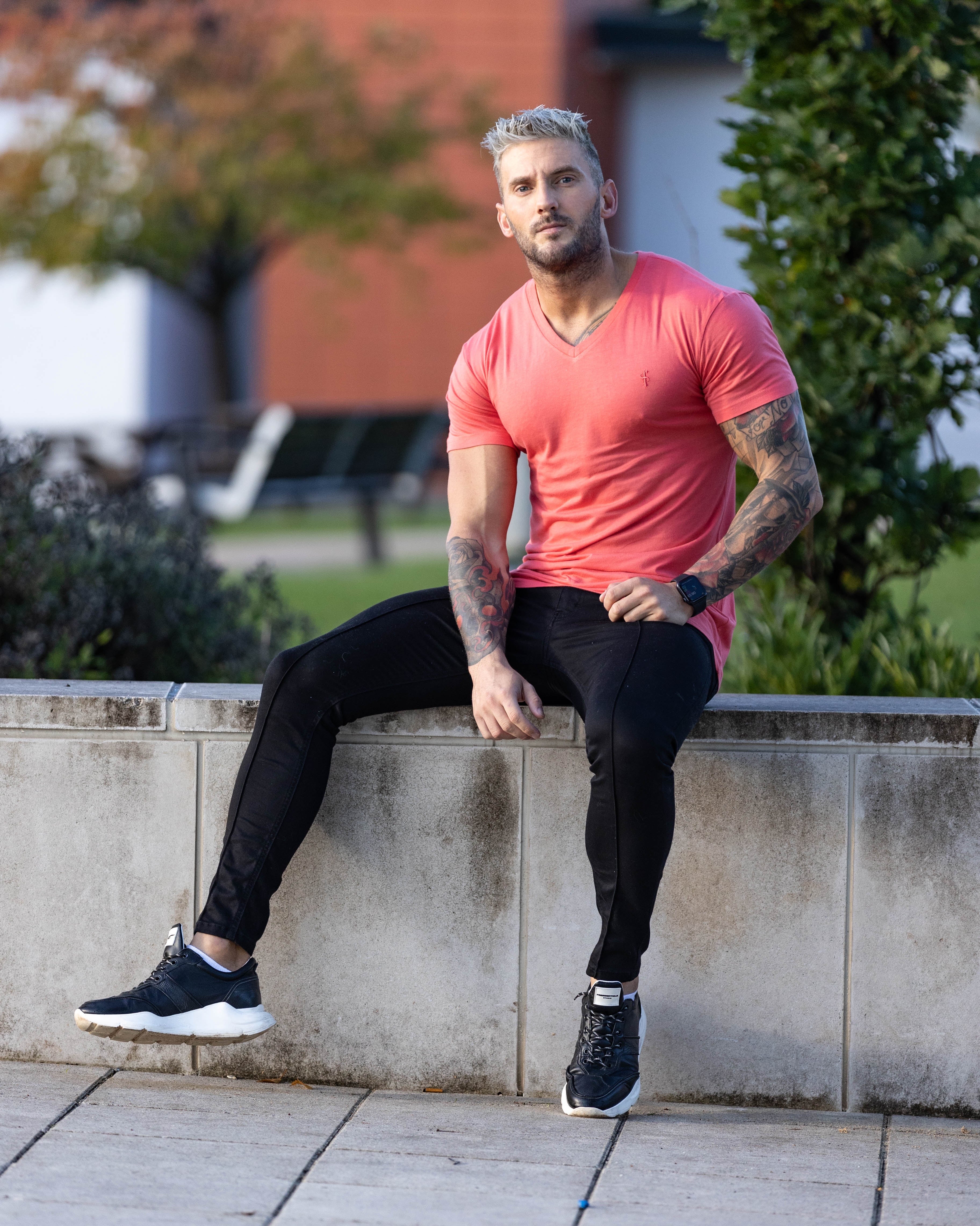 Classic Coral V Neck - FSH763