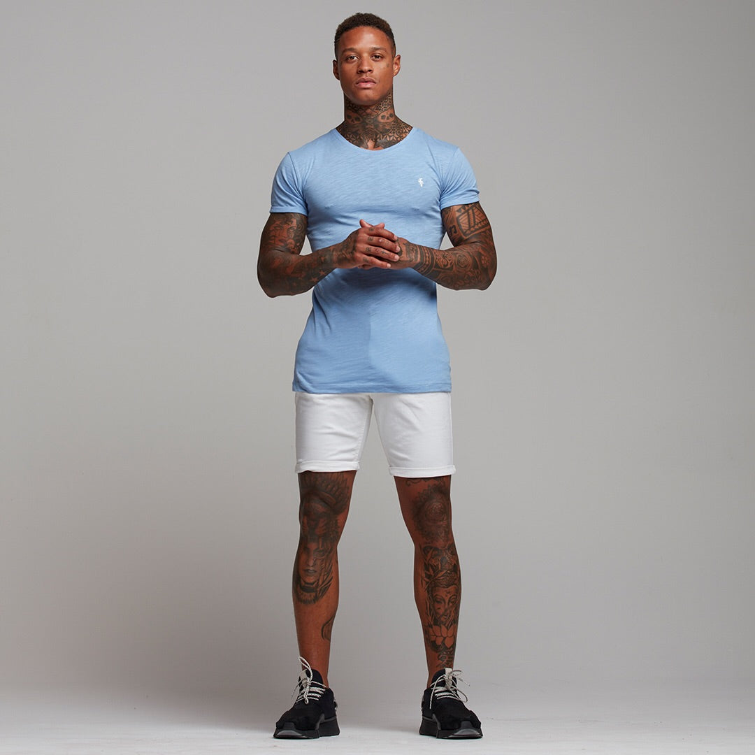 Light Blue Slub Crew - FSH051
