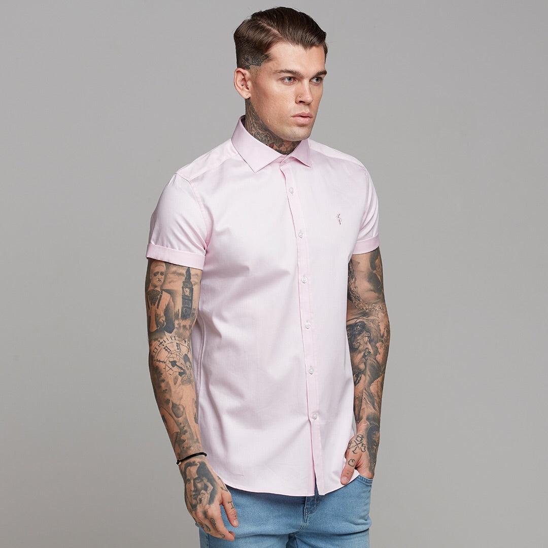Classic Pink Luxe Egyptian Cotton Short Sleeve - FS444 (LAST CHANCE)