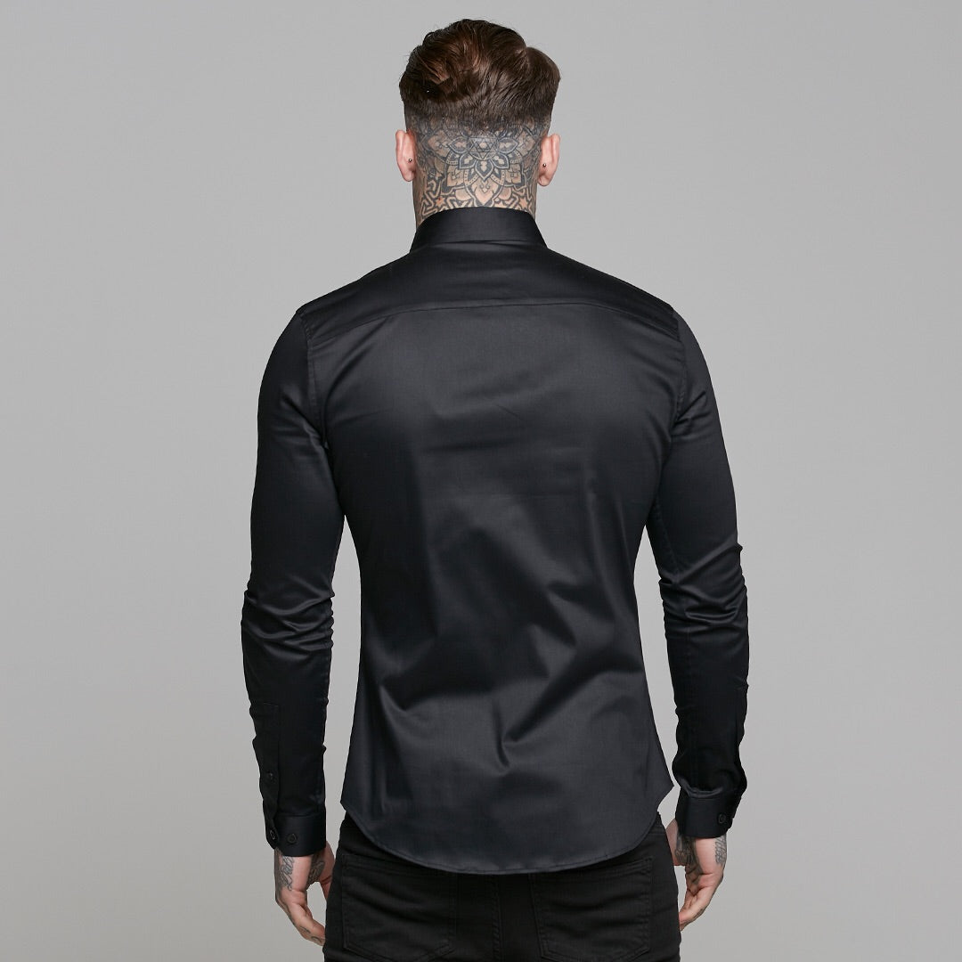 Slim Sateen Classic Black Long Sleeve - FS545