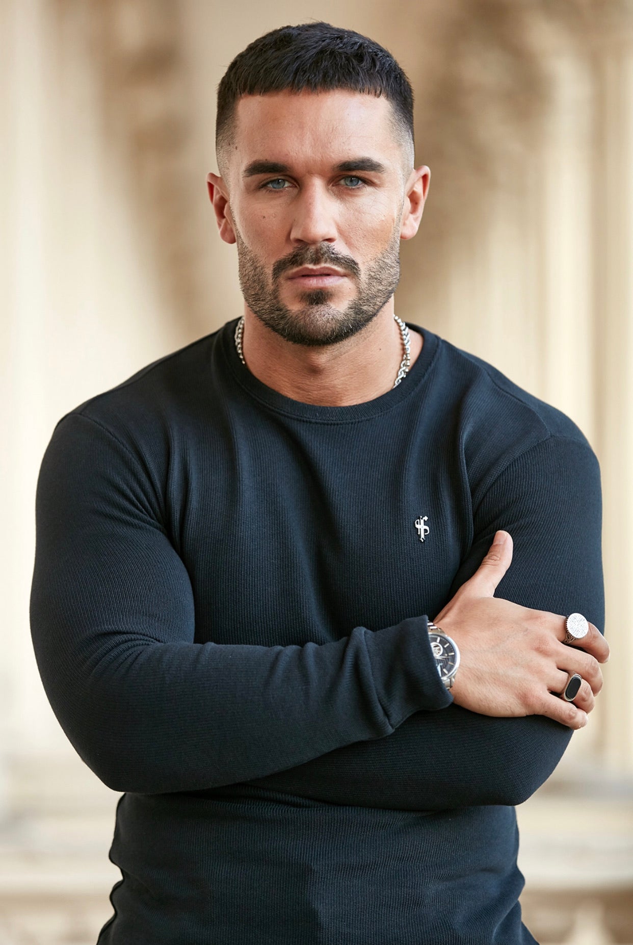 Classic Black Super Slim Jumper - FSH409