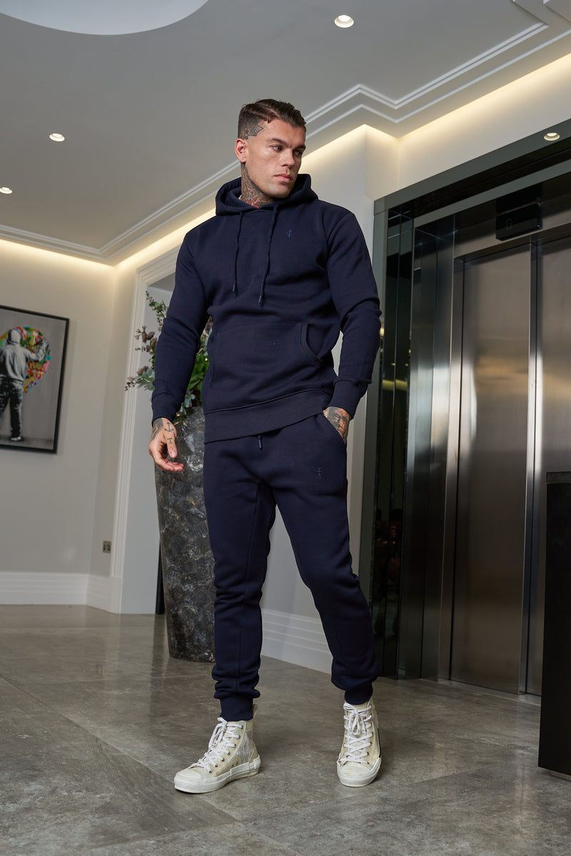 Father Sons Navy Raglan Tracksuit Sweat Pants with FS Embroidery - FSH700
