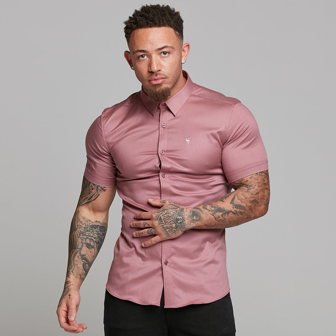 Super Slim Luxe Ultra Stretch Mauve Short Sleeve -  FS544