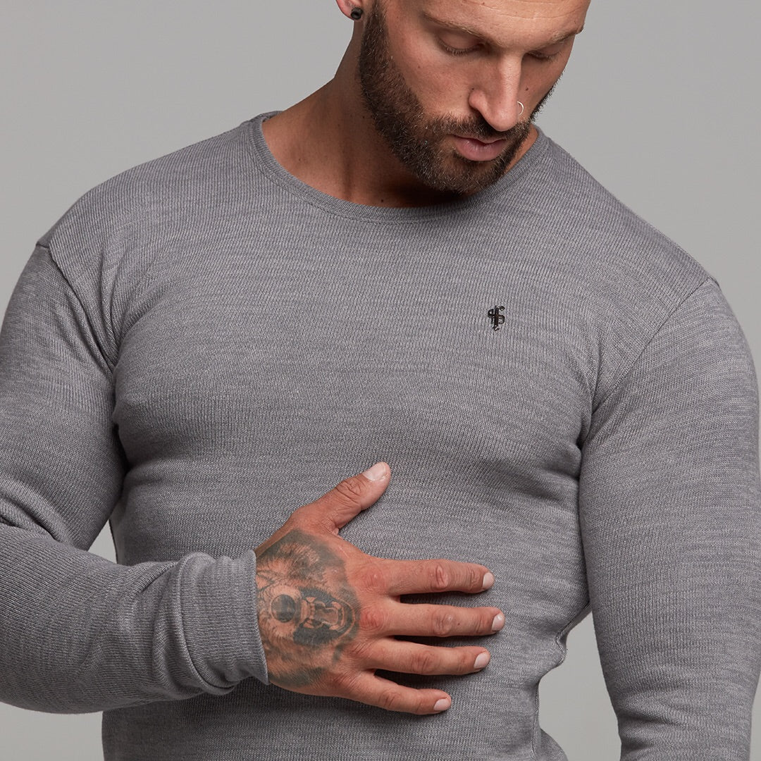 Father Sons Classic Grey Super Slim Sweater - FSH230
