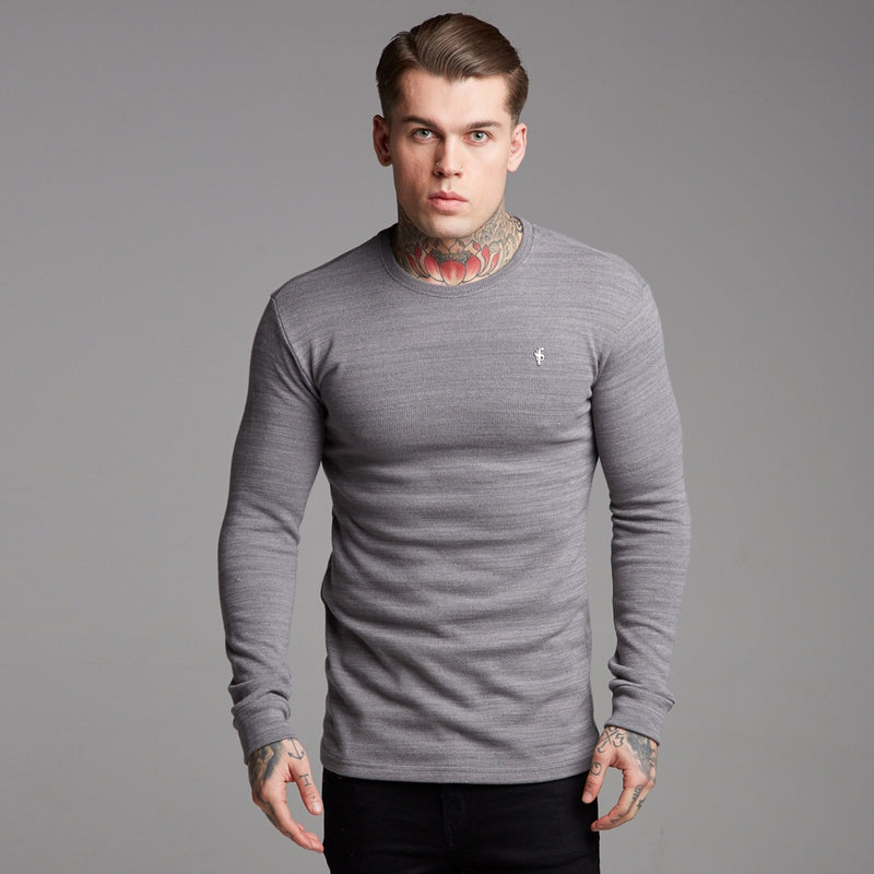 Father Sons Classic Grey Super Slim Sweater - FSH230