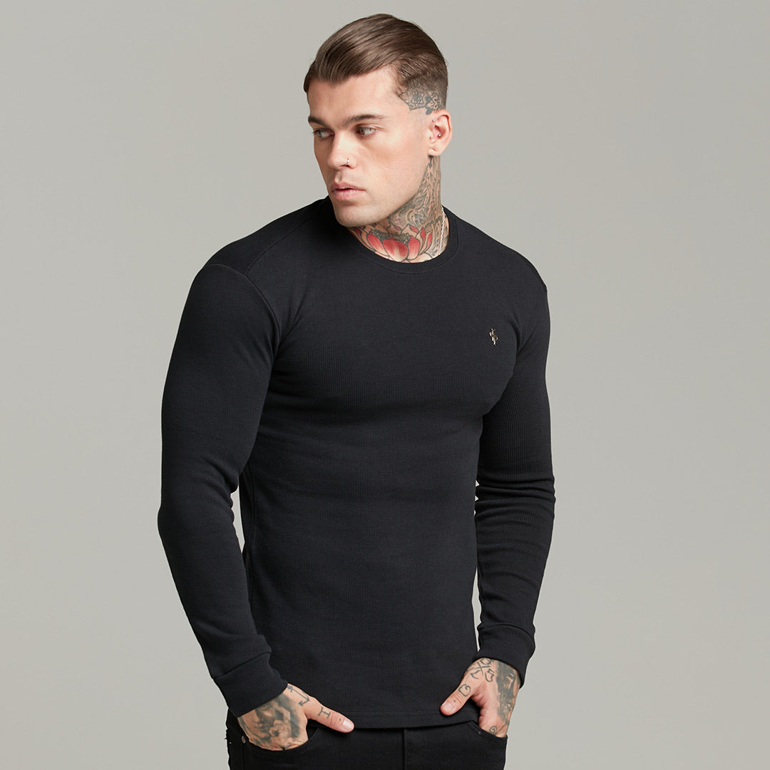 Classic Black Super Slim Jumper - FSH409