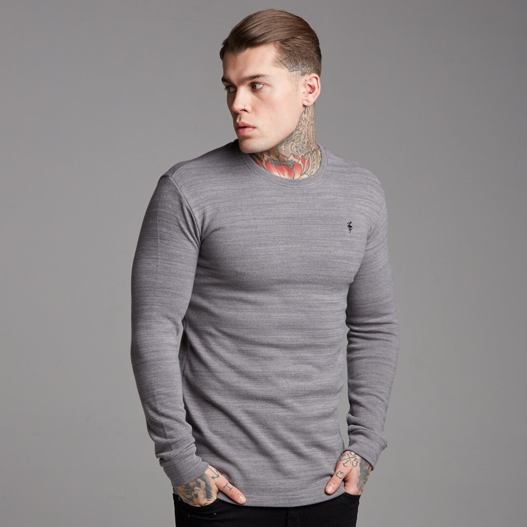 Father Sons Classic Grey Super Slim Sweater - FSH230