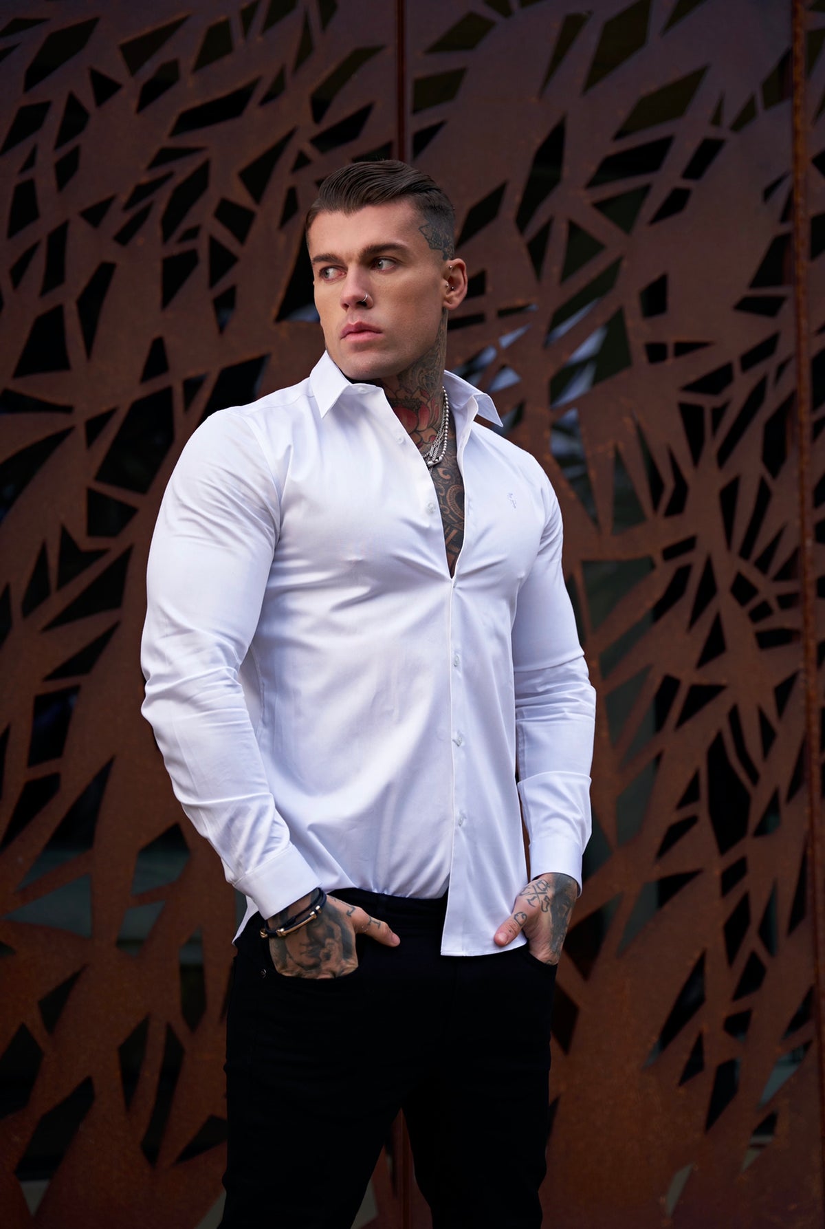 Classic White Luxe Egyptian Cotton Relaxed Fit- FSR194 (PRE ORDER 11TH OCTOBER)
