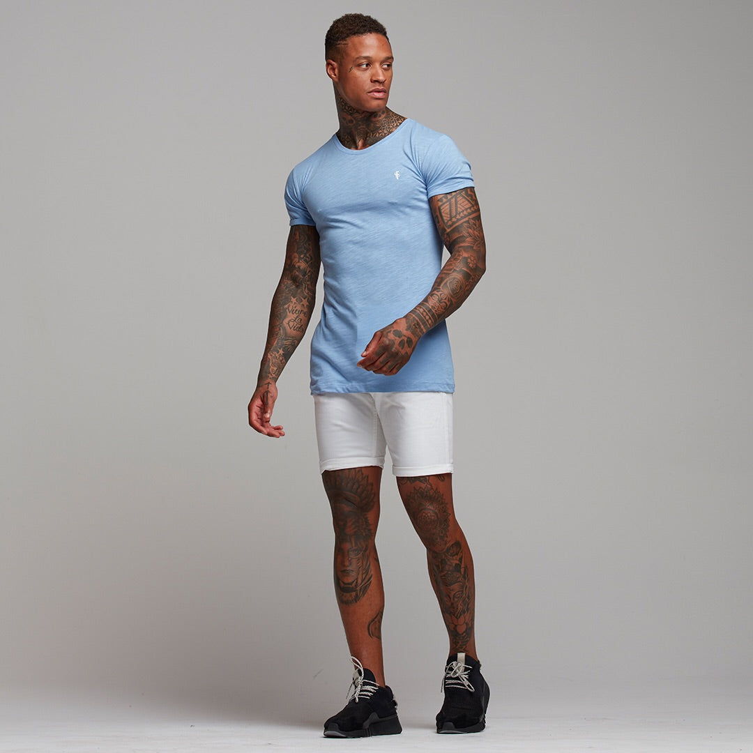 Light Blue Slub Crew - FSH051