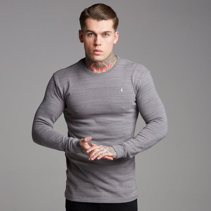 Father Sons Classic Grey Super Slim Sweater - FSH230