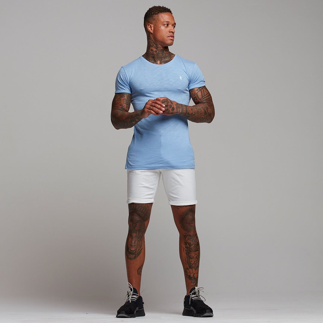 Light Blue Slub Crew - FSH051