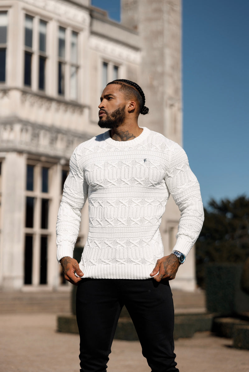 Off white knitted sweater discount