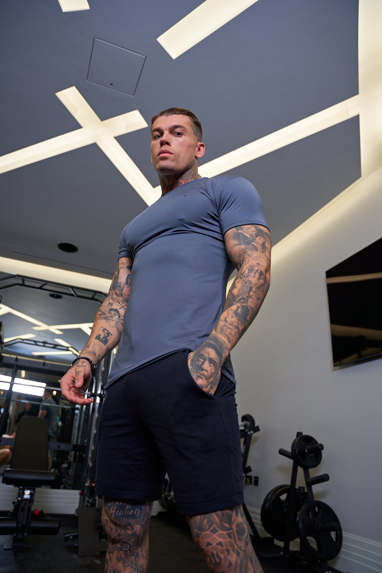 Slate Grey Gym Crew - FSH680