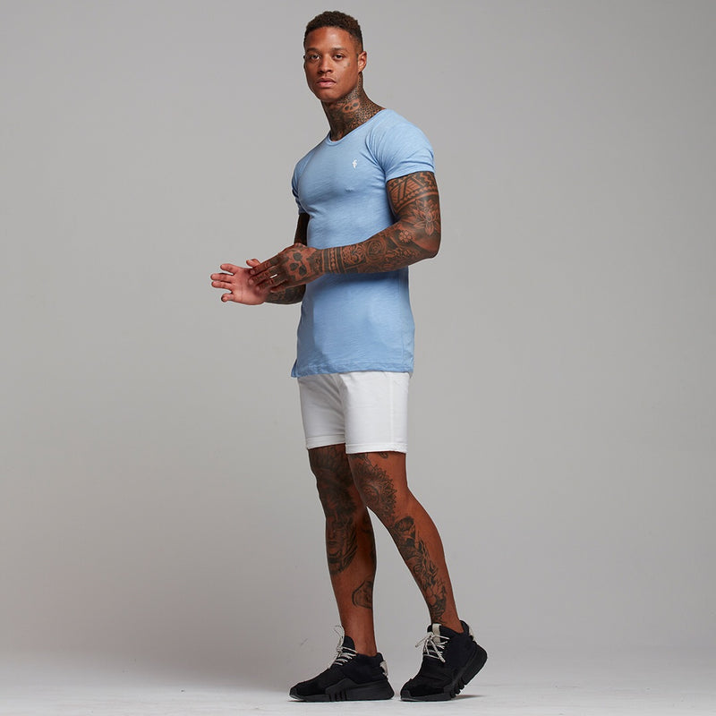 Father Sons Light Blue Slub Crew - FSH051