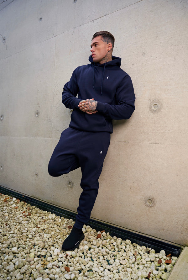 Father Sons Navy Relaxed Fit Rib Panel Sweat Pants - FSH724