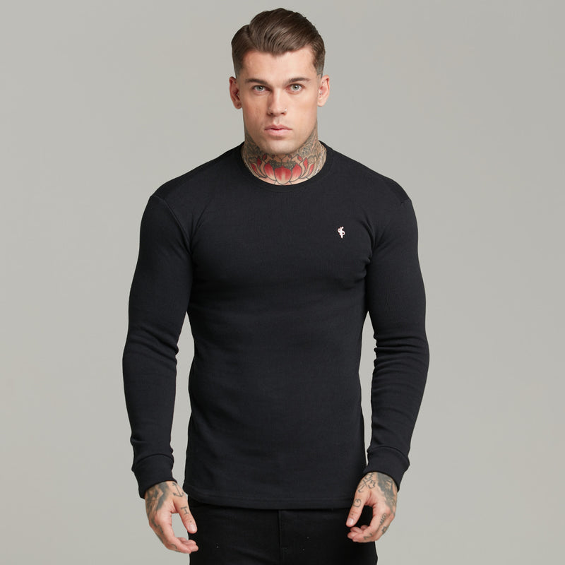 Father Sons Classic Black Super Slim Sweater - FSH409