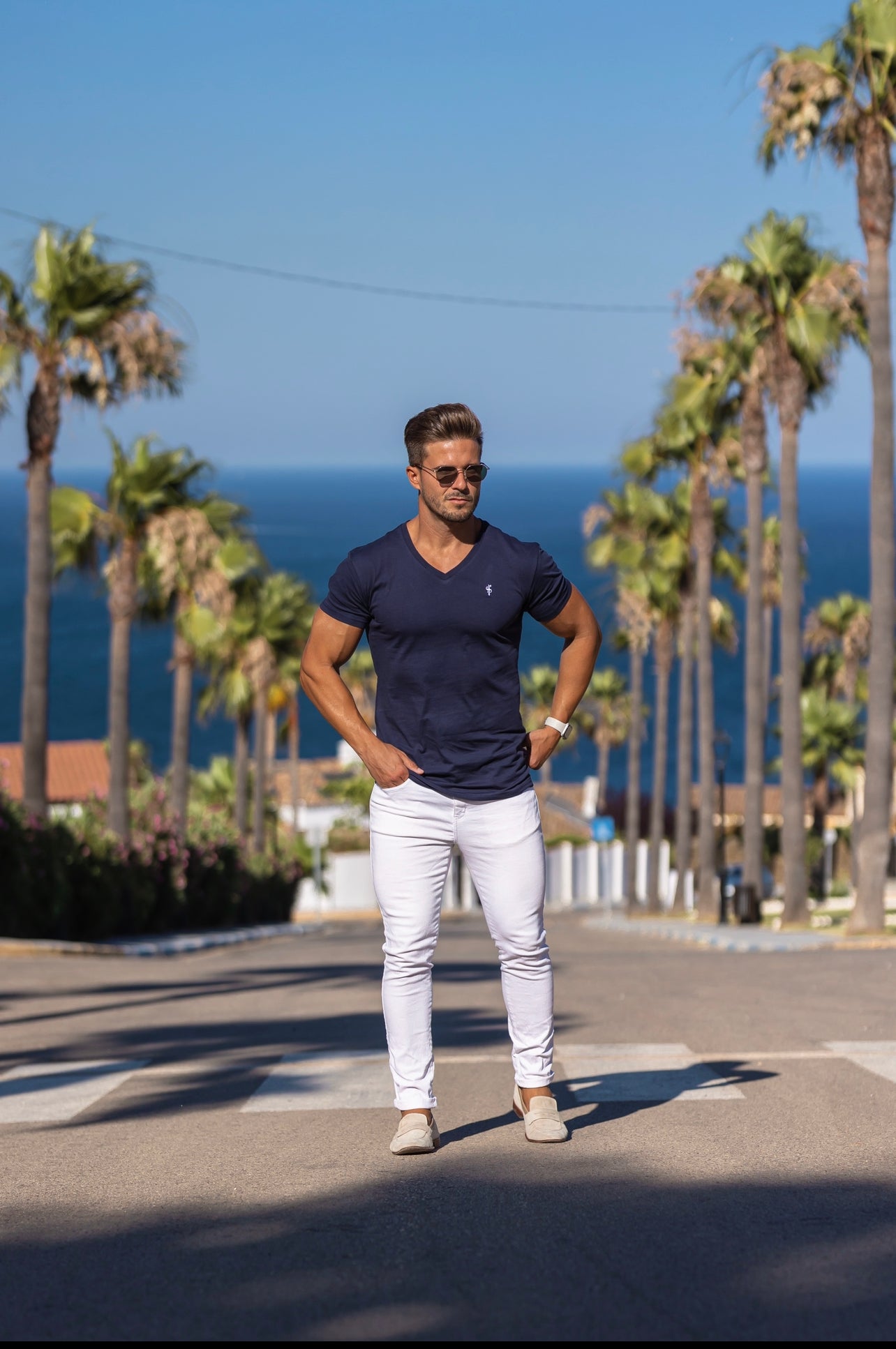 Classic Navy V Neck -  FSH191