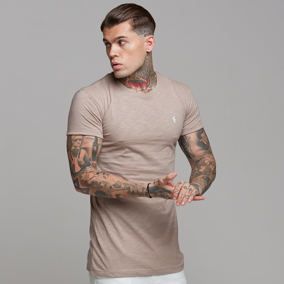 Taupe Slub Crew - FSH261