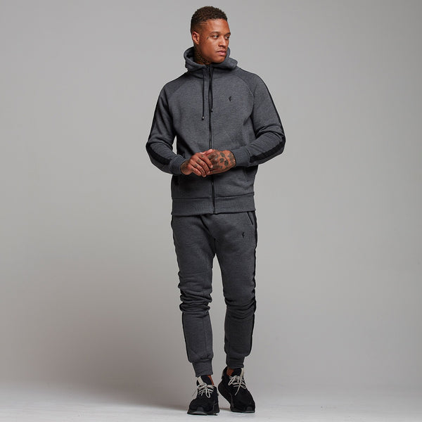 Father Sons Classic Charcoal and Black Striped Raglan Sweat Pants - FSH253 (LAST CHANCE)