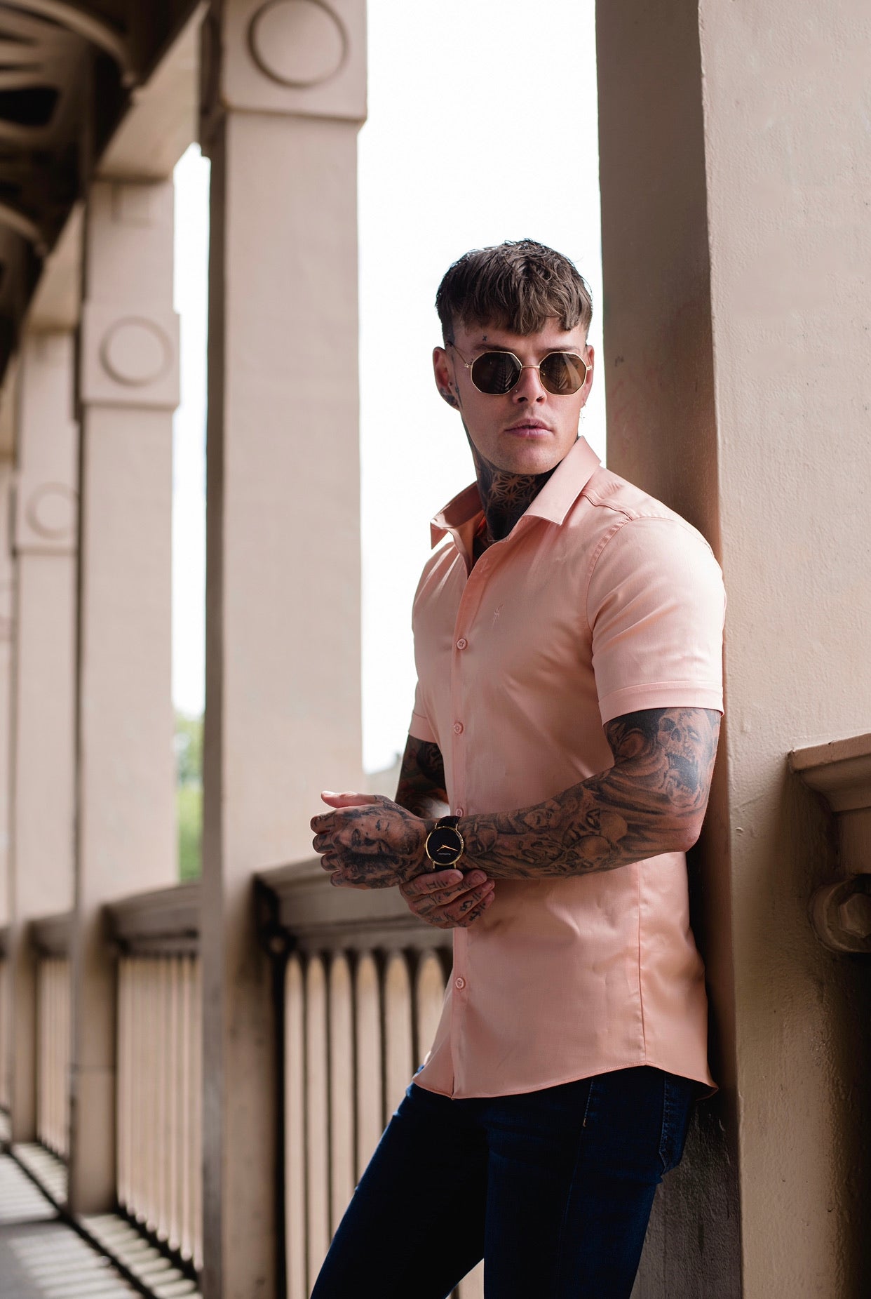 Super Slim Luxe Ultra Stretch Peach Short Sleeve -  FS382