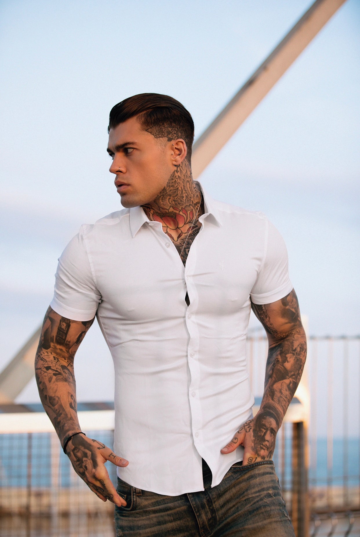 Super Slim Luxe Ultra Stretch Bright Blue Short Sleeve